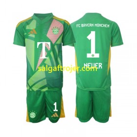 Bayern München Manuel Neuer 1 Fodboldtrøjer Målmand Børn 4. sæt 2024/25 Kort ærmer